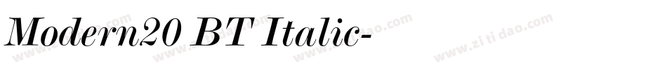 Modern20 BT Italic字体转换